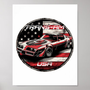 Affiche Trans Am Muscle Car Muscle Américain Trans Am Nati