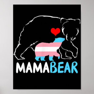 Affiche Trans Mama Bear Proud Maman Rainbow