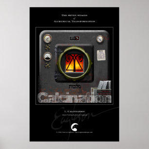 Affiche Transformations alchimiques 1 : Calcination