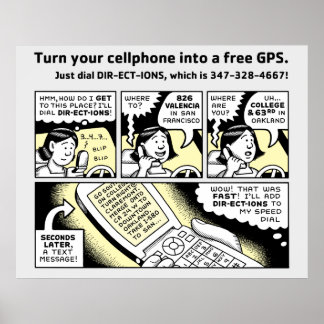 Affiche Transformez votre téléphone portable en GPS gratui