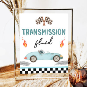 Affiche Transmission Fluid Race Car Deux Anniversaire Rapi