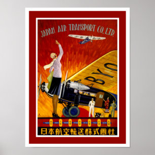 Affiche Transport aérien au Japon