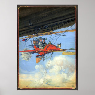 Affiche Transport aérien futuriste / Harry Grant / Dart