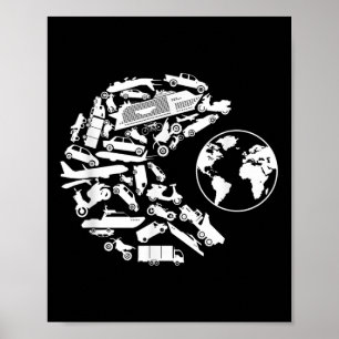 Affiche Transport Mange Protection De l'environnement de l