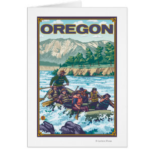 Affiche Transportante par radeau de Vintage voyage