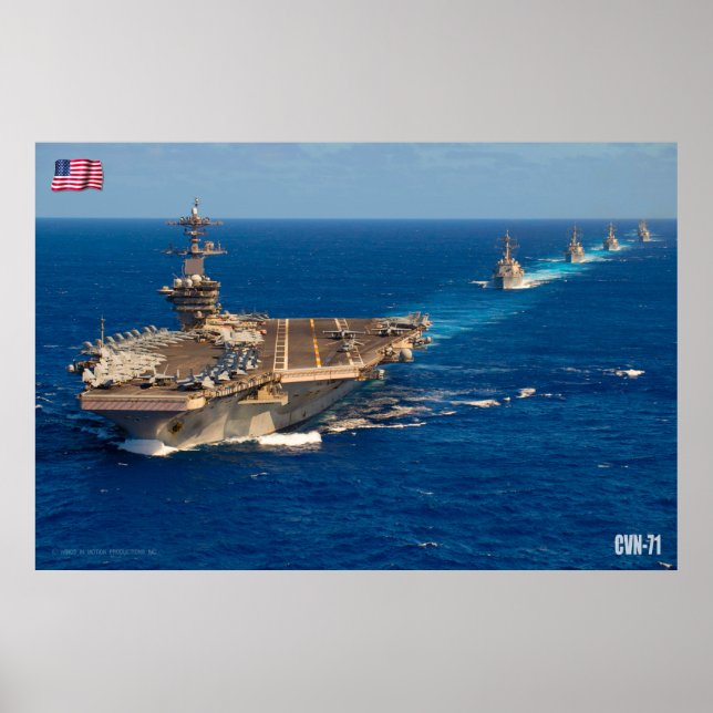 AFFICHE TRANSPORTEUR D'AÉRONEF AMÉRICAIN - CVN-71 (Devant)