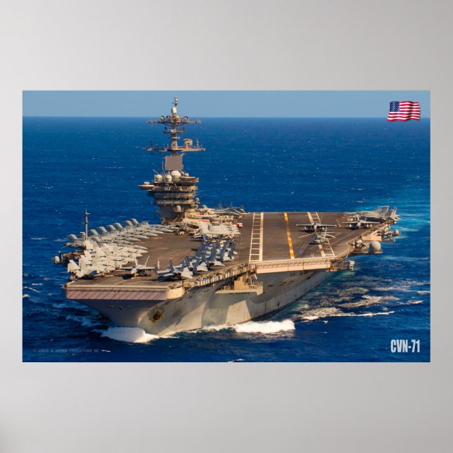 AFFICHE TRANSPORTEUR D'AÉRONEF AMÉRICAIN - CVN-71 (Devant)