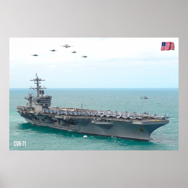 AFFICHE TRANSPORTEUR D'AÉRONEF AMÉRICAIN - CVN-71 (Devant)