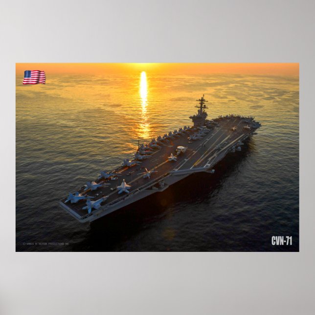 AFFICHE TRANSPORTEUR D'AÉRONEF AMÉRICAIN - CVN-71 (Devant)