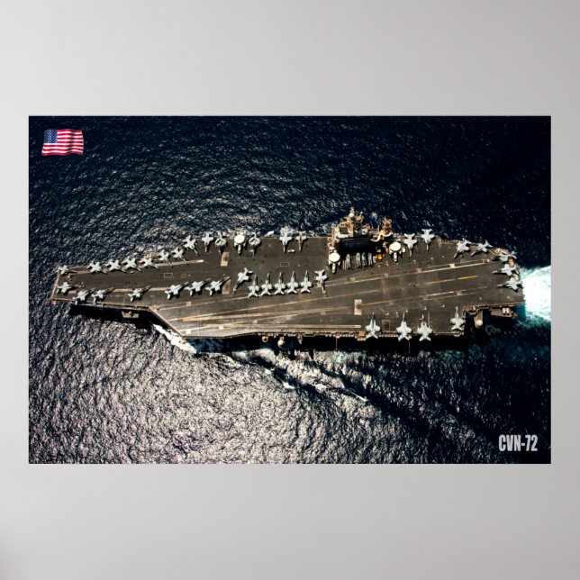 AFFICHE TRANSPORTEUR D'AÉRONEF AMÉRICAIN - CVN-72 (Devant)