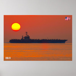 AFFICHE TRANSPORTEUR D'AÉRONEF AMÉRICAIN - CVN-74
