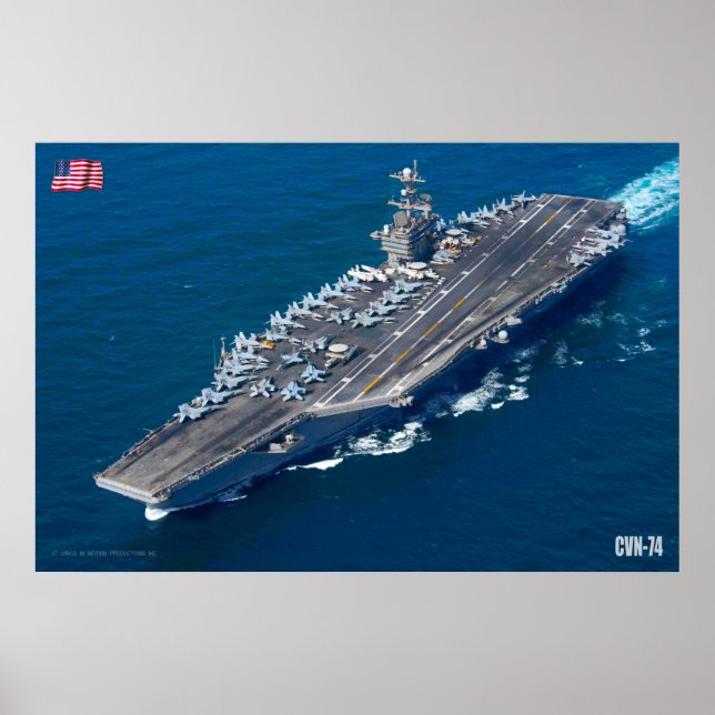 AFFICHE TRANSPORTEUR D'AÉRONEF AMÉRICAIN - CVN-74 (Devant)