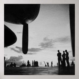 Affiche Transporteur d'aéronef, années 1940