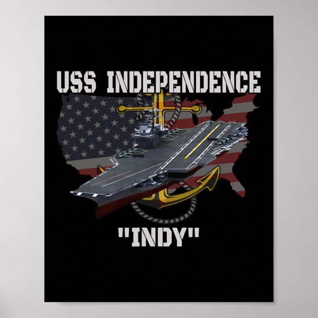 Affiche Transporteur Uss Independence Cv-62 Cva-62 Anciens (Devant)