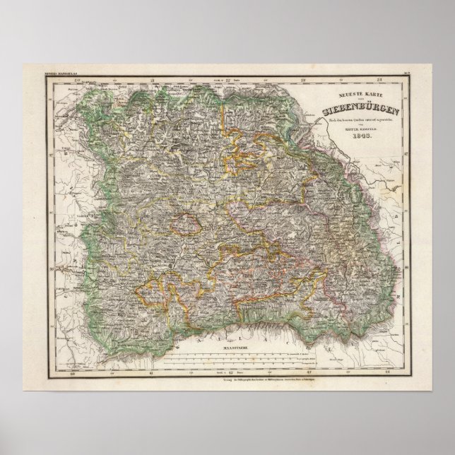 Affiche Transylvanie, Roumanie (Devant)