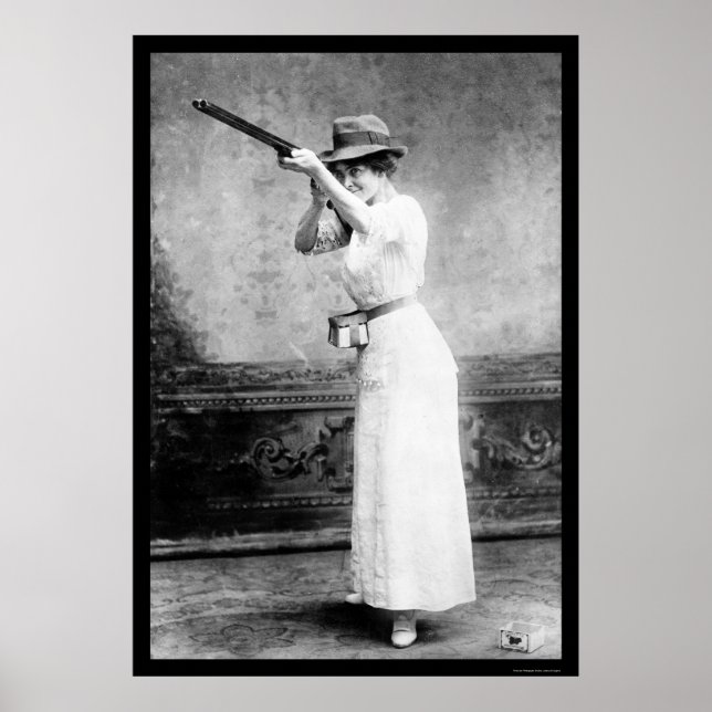 Affiche Trapper une femme avec un pistolet 1914 (Devant)