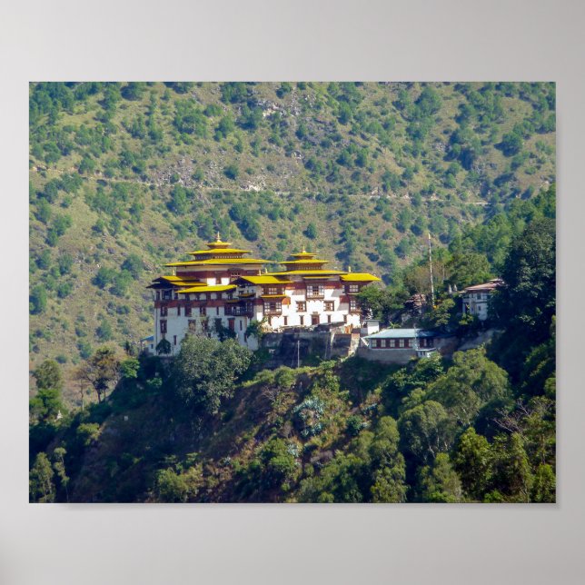 Affiche Trashigang Dzong - Bhoutan oriental (Devant)