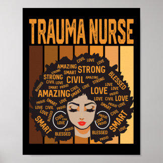 Affiche Trauma Nurse Powerful Black History Month Black Pr
