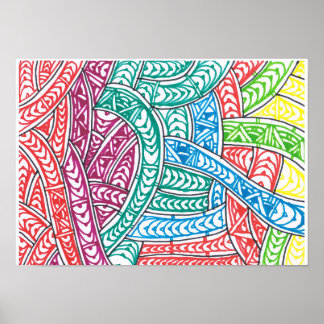 Affiche Travail d'art abstrait de l'espace mental par RRW