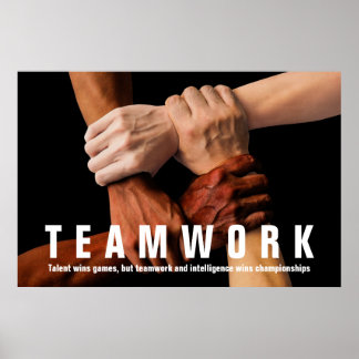 Affiche Travail d'équipe Citation inspirationnelle Motivat