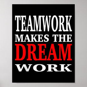 Affiche Travail D'équipe Rend Le Rêve Travail Motivation D