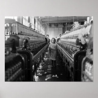 Affiche Travail Des Enfants À Cotton Mill - Lewis Hine - 1