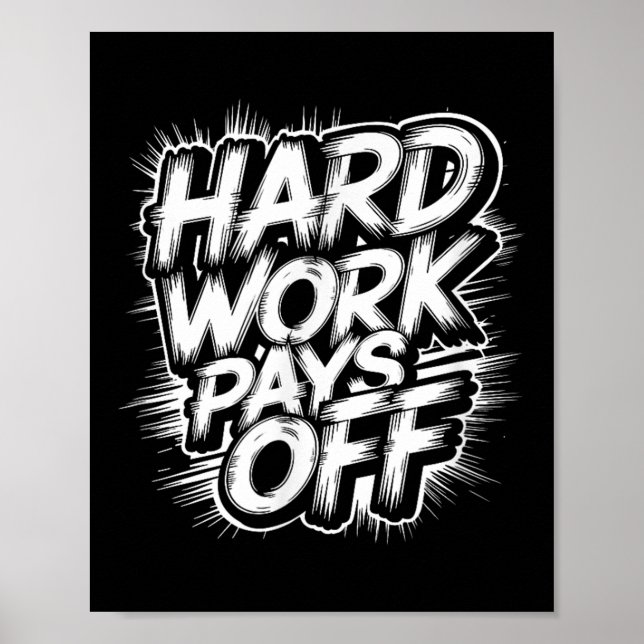 Affiche Travail dur - Citation Motivationnelle (Devant)