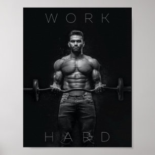 Affiche Travail dur   Gym Motivationnel