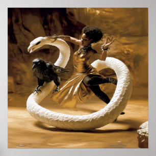 Affiche Travail instantané Récupération occulte AI Art Mat