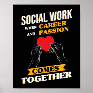 Affiche Travail Social Carrière Et Passion Travailleur Soc