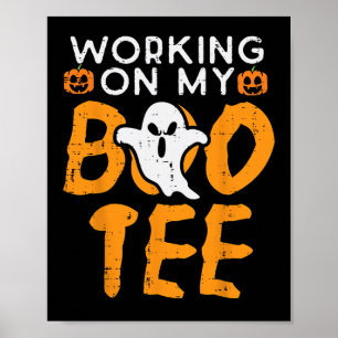 Affiche Travail sur mon tee-shirt de gym amusant yoga Pila