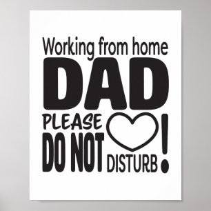 Affiche Travailler à partir de la maison DAD s'il vous pla