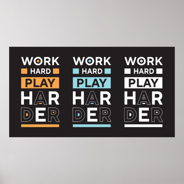 Affiche Travailler dur (Devant)