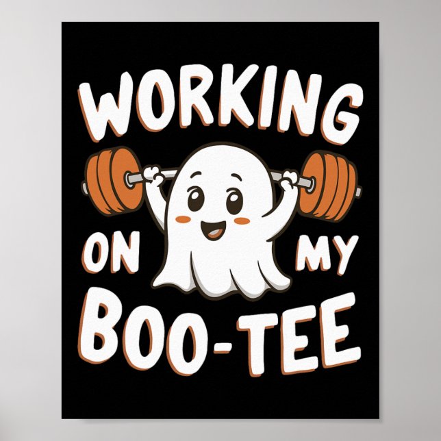 Affiche Travailler Sur Mon Boo Tee (Devant)