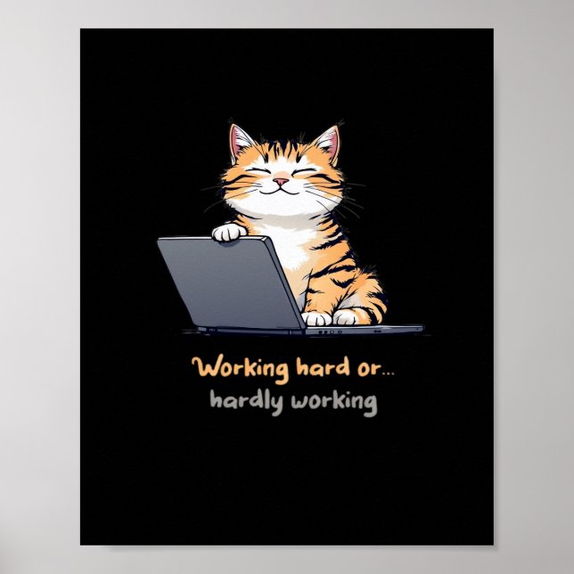 Affiche Travailler Un Chat Dur Ou Difficile À Travailler (Devant)