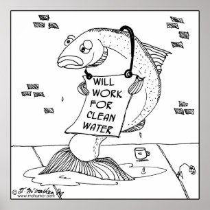 Affiche Travaillera Pour L'Eau Propre