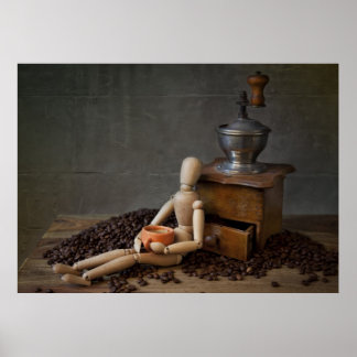 Affiche Travailleur du café