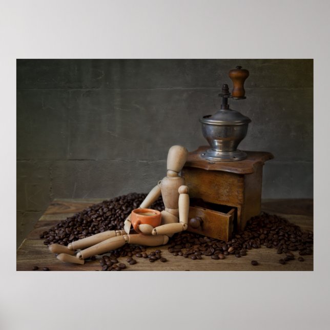 Affiche Travailleur du café (Devant)