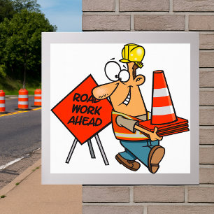 Affiche Travailleur routier