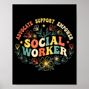 Affiche Travailleur social mois de travail social drôle de