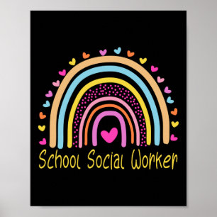 Affiche Travailleur social scolaire Rainbow