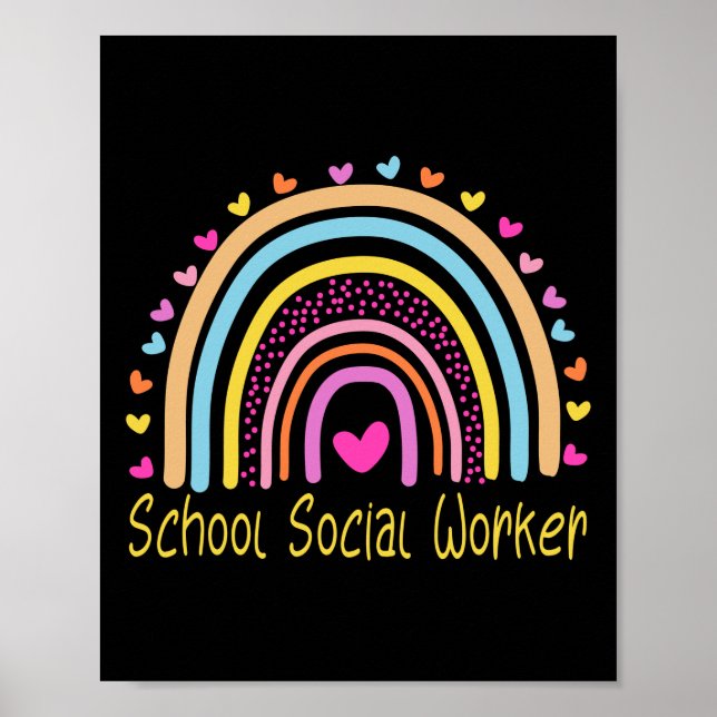 Affiche Travailleur social scolaire Rainbow (Devant)
