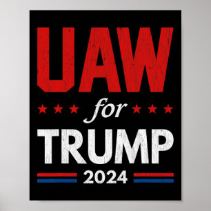 Affiche Travailleurs de l'automobile pour Trump Drapeau am