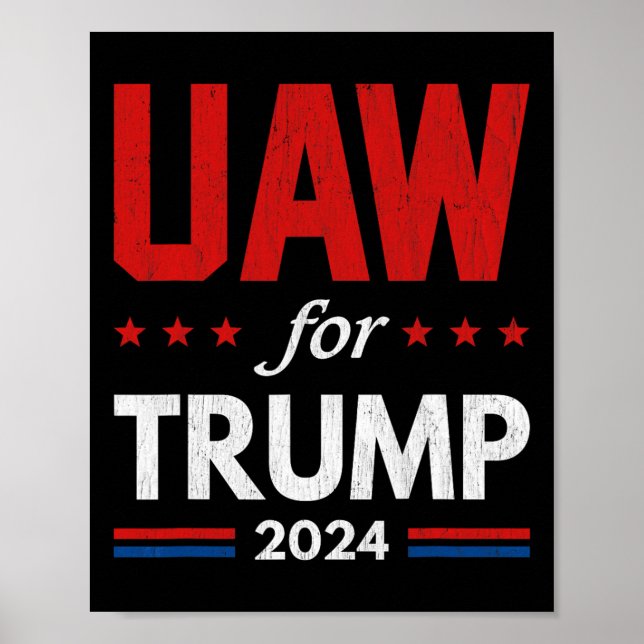 Affiche Travailleurs de l'automobile pour Trump Drapeau am (Devant)