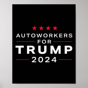 Affiche Travailleurs pour Trump 2024 - Trump Union Design