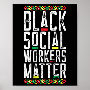 Affiche Travailleurs Sociaux Noirs Problème Afro-Américain