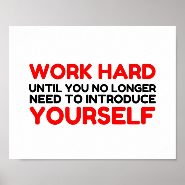 AFFICHE TRAVAILLEZ DUR POUR VOUS PRÉSENTER (Devant)