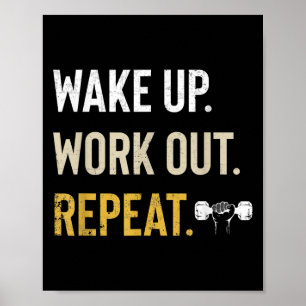 Affiche Travaillez Réveil Inspirant Et Motivant Gym Gi