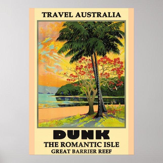 Affiche Travel Australia, Dunk Island, (Devant)