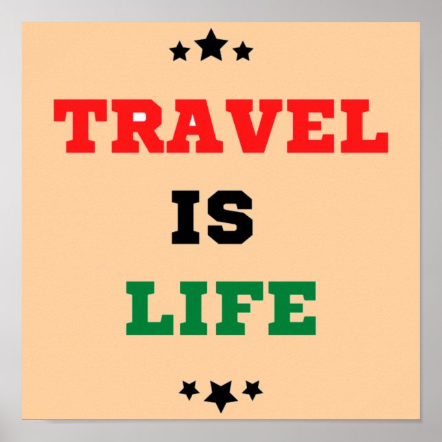 Affiche Travel Is Life (Devant)